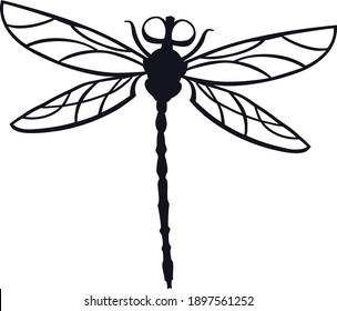 Dragonfly Icon vector illustration Isolated object set