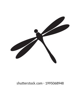 Dragonfly icon vector illustration sign