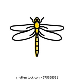 Dragonfly icon. Vector illustration. Simple sign.