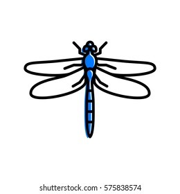 Dragonfly icon. Vector illustration. Simple sign.
