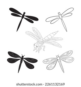 dragonfly icon vector illustration symbol design