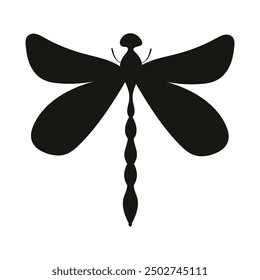 Dragonfly icon vector. Insect illustration sign. Butterfly symbol or logo.