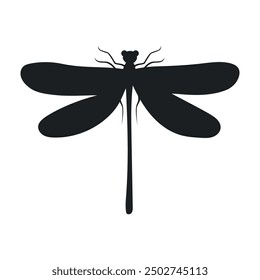 Dragonfly icon vector. Insect illustration sign. Butterfly symbol or logo.