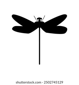 Dragonfly icon vector. Insect illustration sign. Butterfly symbol or logo.
