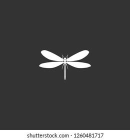 dragonfly icon vector. dragonfly sign on black background. dragonfly icon for web and app