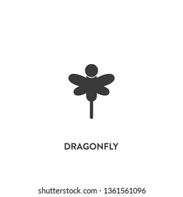 dragonfly icon vector. dragonfly sign on white background. dragonfly icon for web and app