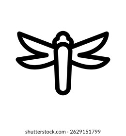 Ilustração de design de símbolo de vetor de ícone de libélula
