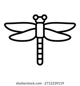 Libellen-Ikone mit Flügeln für den Flug von Insekten und Tieren