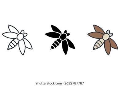 ícones de libélula isolados no fundo branco. Design de estilo plano