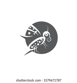 Dragonfly illustration icon design template vector