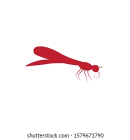 Dragonfly illustration icon design template vector