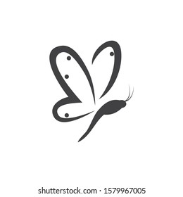 Dragonfly illustration icon design template vector