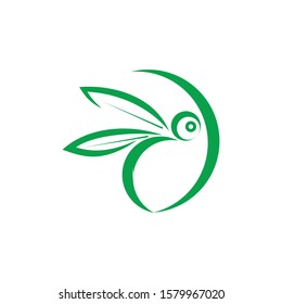Dragonfly illustration icon design template vector