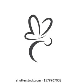 Dragonfly illustration icon design template vector