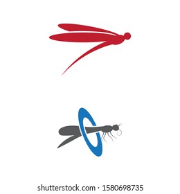 Dragonfly illustration icon design template vector