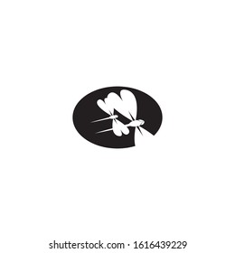 Dragonfly illustration icon design template vector