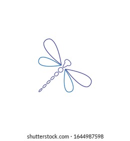 Dragonfly illustration icon design template vector