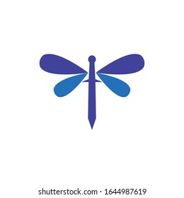 Dragonfly illustration icon design template vector