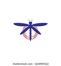 Dragonfly illustration icon design template vector