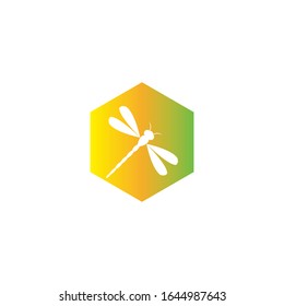 Dragonfly illustration icon design template vector