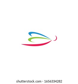 Dragonfly illustration icon design template vector