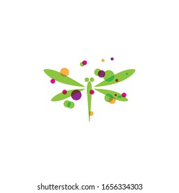 Dragonfly illustration icon design template vector
