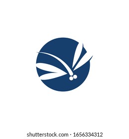 Dragonfly illustration icon design template vector