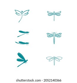 Dragonfly illustration icon design template vector