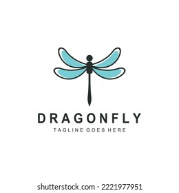 Dragonfly illustration icon design template vector