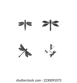 Dragonfly illustration icon design template vector