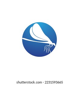 Dragonfly illustration icon design template vector