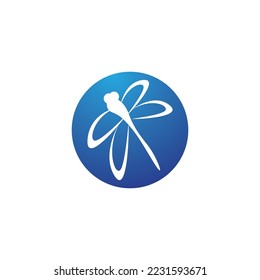 Dragonfly illustration icon design template vector