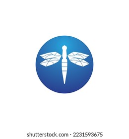 Dragonfly illustration icon design template vector