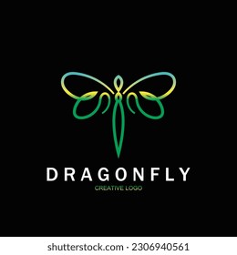 Dragonfly illustration icon design template vector