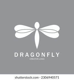 Dragonfly illustration icon design template vector