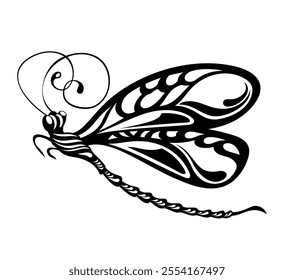 Dragonfly illustration. Vector illustration design.