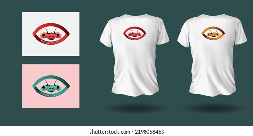 Dragonfly illustration vector for t-shirt design template, This design easily you can used any size of t-shirt.
