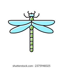 dragonfly insect color icon vector. dragonfly insect sign. isolated symbol illustration