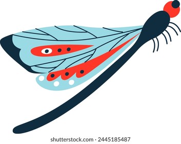 Icono de insecto libélula Ilustración vectorial