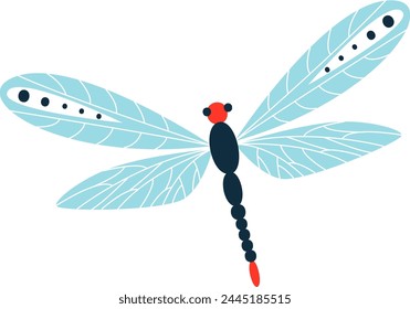 Dragonfly Insect Icon Vector Illustration