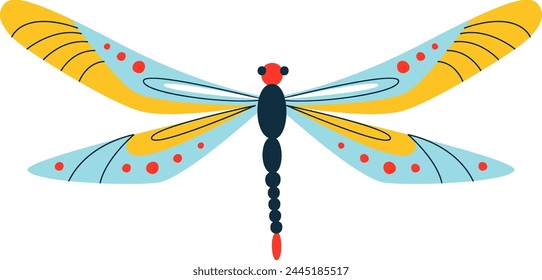 Dragonfly Insect Icon Vector Illustration