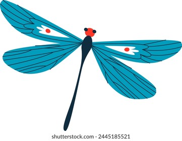 Dragonfly Insect Icon Vector Illustration