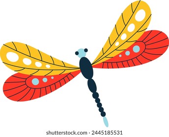 Dragonfly Insect Icon Vector Illustration