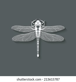 dragonfly insect symbol - vector illustration. eps 10