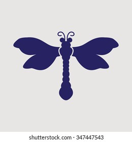 Dragonfly isolated, vector illustration