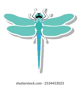 Dragonfly Line Art Desenho. Design Linear Esboço Preto Minimalista de Libélula Bonita para Wall Art, Pôster, Impressão, Logotipo, Cartão de Visita, Web, Mídia Social