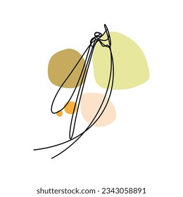Dragonfly line art vector illustration