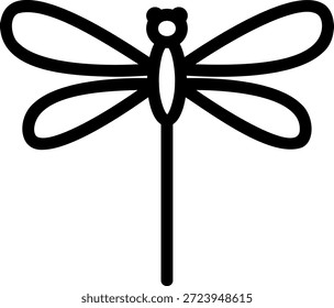ícone de linha de libélula ilustração vetor