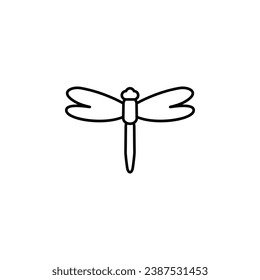 Dragonfly line icon vector design