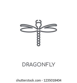 Dragonfly linear icon. Modern outline Dragonfly logo concept on white background from Fairy Tale collection. Suitable for use on web apps, mobile apps and print media.